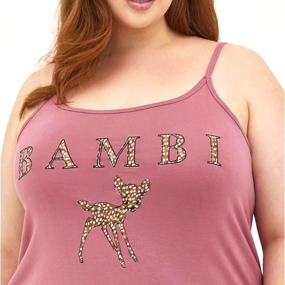 NWT Torrid DISNEY BAMBI TUNIC / SLEEP TUNIC - PINK FANGIRL Plus Size 2X (18/20) - Picture 6 of 9